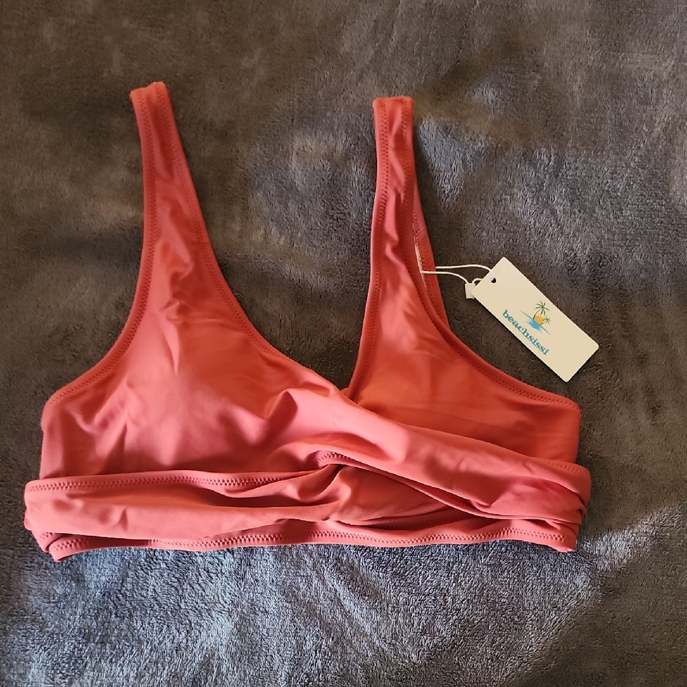 Beach Island Coral Bikini Top
